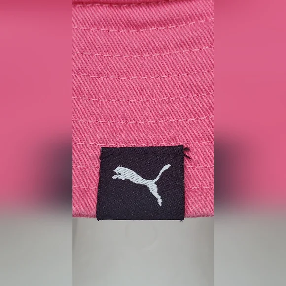 PUMA Adult Pink Bucket Retro Hat -embroidered Logo- One Size-Unisex 100%cotton - Picture 10 of 10